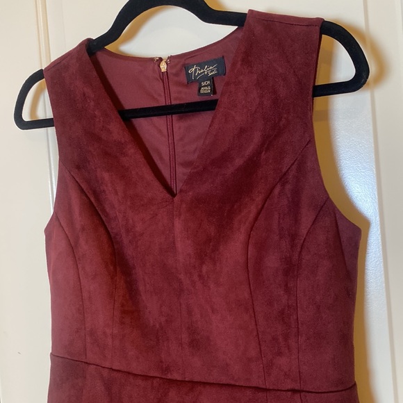 Thalia Sodi Dresses & Skirts - Faux Suede Burgundy Sheath Dress size small